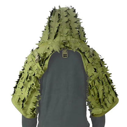 Ghillie Suit Set | Camouflage Hunting Poncho, Base, Cape & Sniper Viper Hood for Airsoft & Paintball