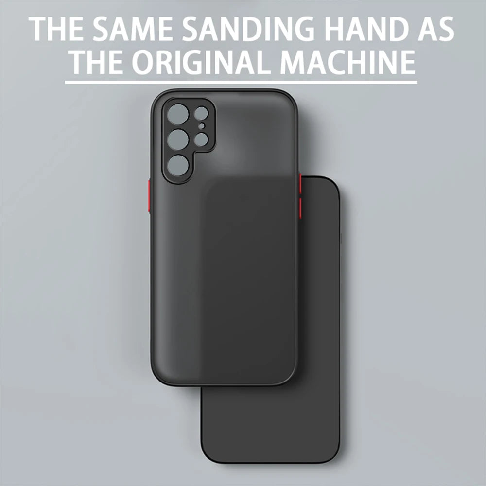 Armor Matte Shockproof Phone Case - Hard Bumper Protective Cover for Samsung Galaxy S24 S23 S22 S21 Ultra Plus A54 A53 A52 A32 A14 A13 A12