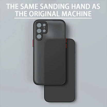 Armor Matte Shockproof Phone Case - Hard Bumper Protective Cover for Samsung Galaxy S24 S23 S22 S21 Ultra Plus A54 A53 A52 A32 A14 A13 A12