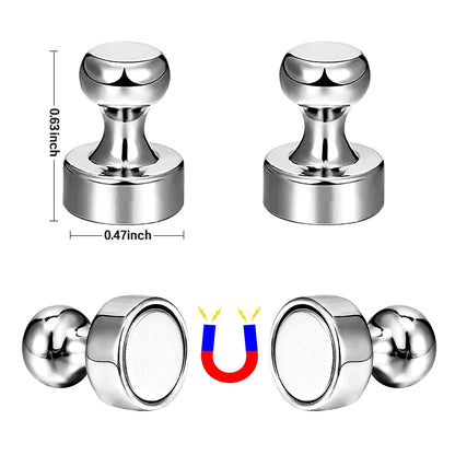 10pcs Super Strong Neodymium Magnetic Pushpins | Durable Steel Magnet Thumbtack | Ideal for Refrigerator & Whiteboard