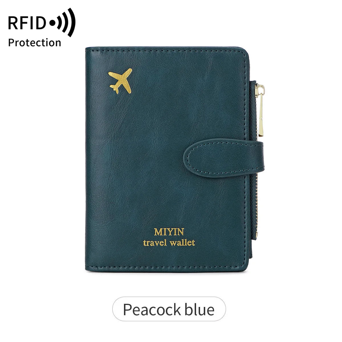 Multi-Functional RFID Anti-Theft Passport Bag – PU Leather Wallet with Multi Card Slots & Large Capacity