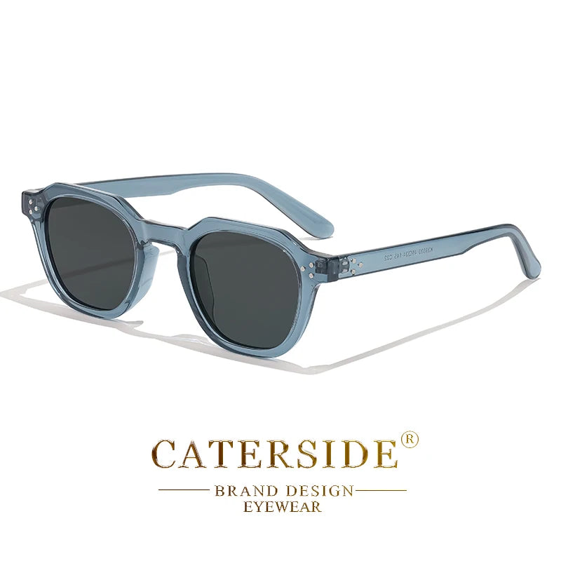 CATERSIDE Retro Polarized Sunglasses – Ultralight TR90 Frame Polygon Style for Men & Women, High-Quality Travel Eyewear