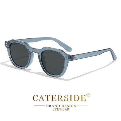 CATERSIDE Retro Polarized Sunglasses – Ultralight TR90 Frame Polygon Style for Men & Women, High-Quality Travel Eyewear