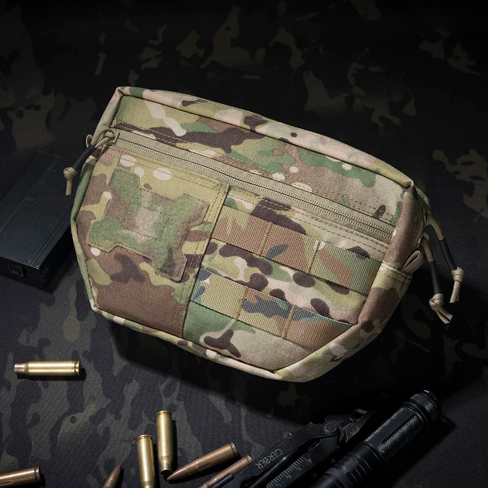 Outdoor Tactical JPC/CPC Vest – Large FC Sub-Pouch with Expanded Lower Belly MOLLE Tactical Chest Pouch