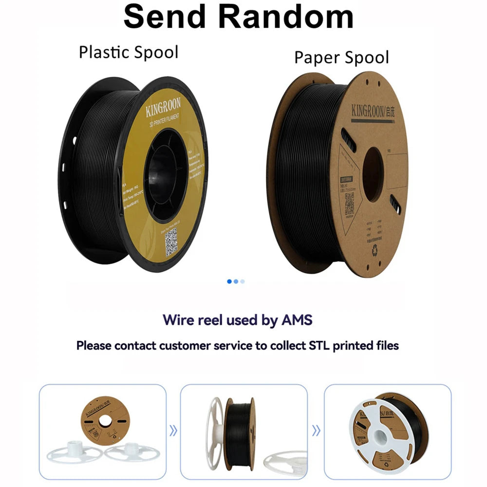 KINGROON PETG 3D Printer Filament 1.75mm – 5KG/10KG Mix Color Rolls for FDM 3D Printing (1kg/roll)