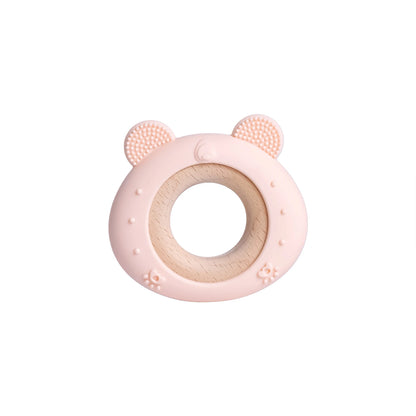 TYRY.HU Silicone Baby Teether - Cartoon Frog & Deer Teething Necklace Pendant for Infant Gum Relief Gift