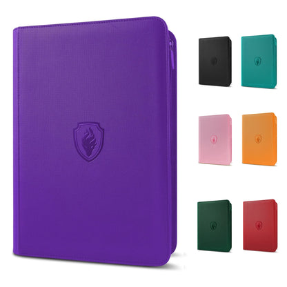 9-Pocket Trading Card Binder - 360-Card Zipper Album with Premium PU Cover