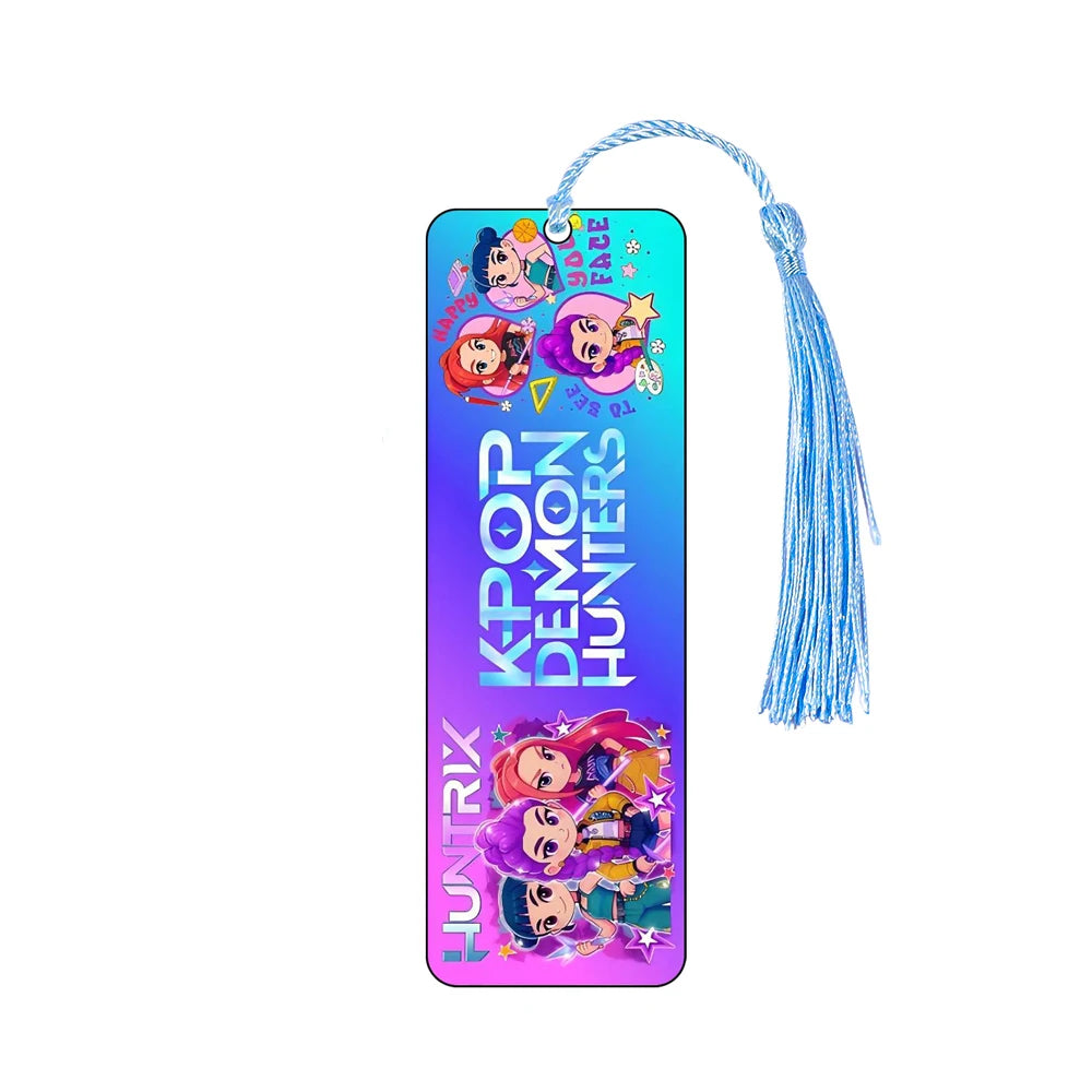 KPop Demon Hunters Huntrix Cartoon Bookmarks – Cute Anime Stationery for Fans & Students