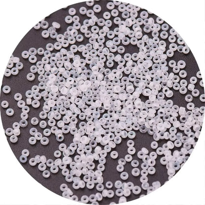 White Czech Glass Seed Beads 1.5mm–4mm for DIY Jewelry Making & Craft Projects