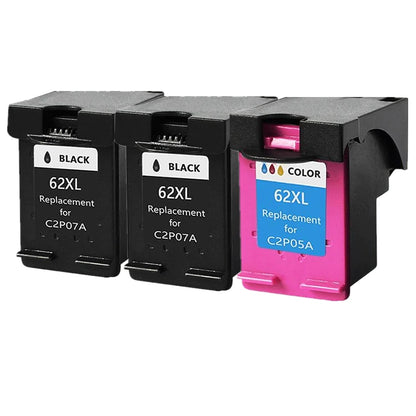 62XL High Yield Ink Cartridge for HP 62XL Compatible for HP Envy 5540 5640 7640 5646 5541 5740 5742 5745 200 250 Printer Replacement Ink Cartridge