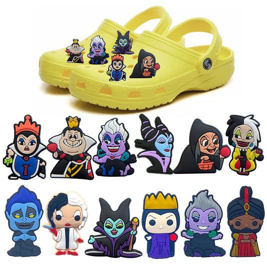 1-12pcs Villain Cartoon Shoe Charms – DIY Accessories for Clogs, Sandals & Kids’ Gifts
