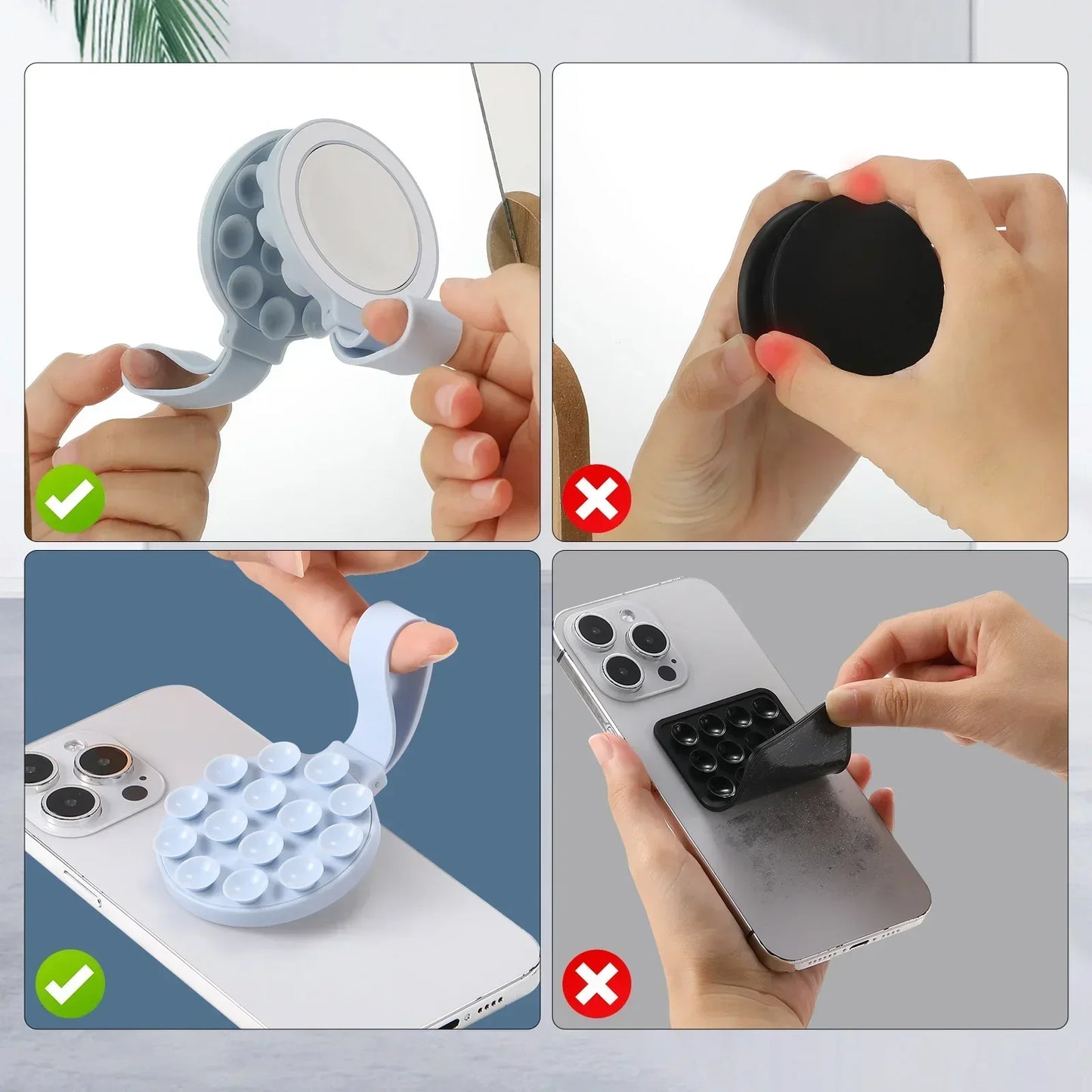 Multi-Functional Magnetic Phone Holder – Silicone Suction Cup Stand for MagSafe iPhone 16-12, Portable Mount