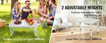 Outdoor Portable Foldable Table – Ultralight Aluminum Camping & Picnic Table with High Bearing Capacity for Nature Hikes