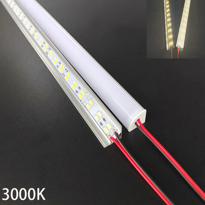 72LED Super Bright Light Bar - 50cm DC12V Aluminum Strip Lamp for Kitchen & Shelf Lighting