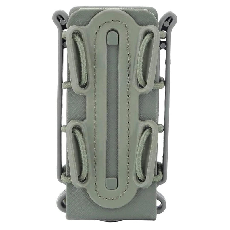 Tactical 9mm Single Magazine Pouch – MOLLE Clip, Quick Release FastMag Holder for P226, Glock 17/19, Beretta M9/PX4, Hunting Gear
