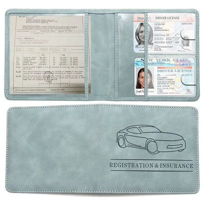 Car Registration & Insurance Holder – Leather Driving License Cover, Auto Documents Storage Bag & Credit Card Holder