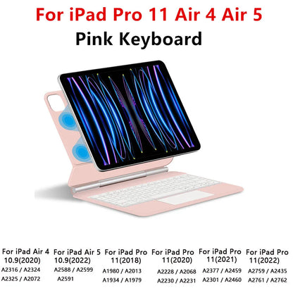 Magic Keyboard for iPad Pro 11/12.9, Air 4/5 & iPad 10th Gen – Smart Magnetic Case & Cover