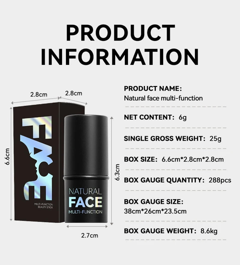 Face Pearl Stone Highlighter Stick – Long-Lasting Contour & Brightening Cheek Illuminator Makeup