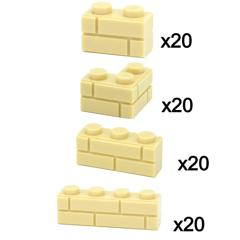 DIY Building Block Wall Figures Bricks - 1x2, 1x3 & 1x4 Small Construction Bricks for Creative Building & Educational Play