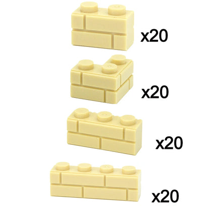 DIY Building Block Wall Figures Bricks - 1x2, 1x3 & 1x4 Small Construction Bricks for Creative Building & Educational Play