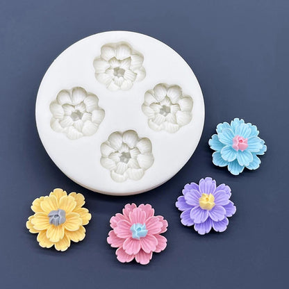 Flower Daisy Silicone Mold — Sugarcraft, Fondant & Cupcake Baking Tool for Cake Decoration