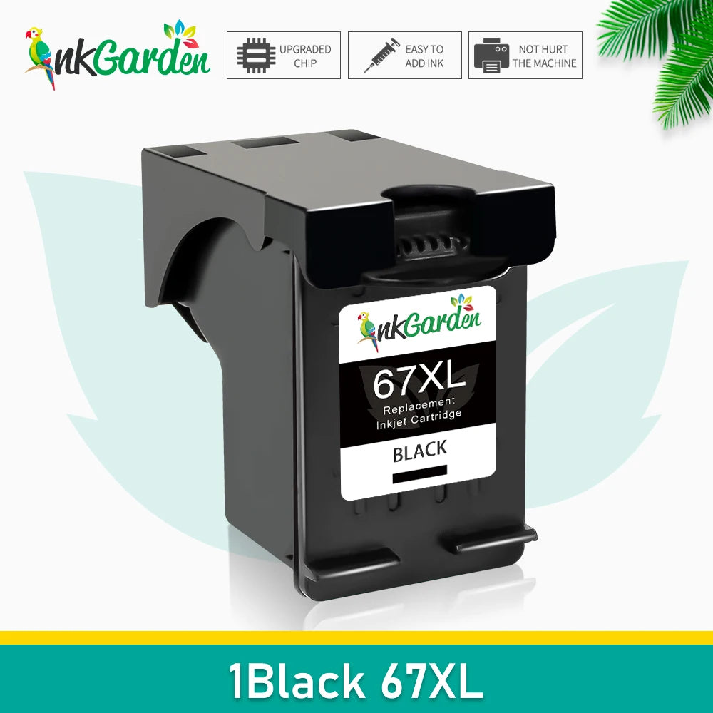 InkGarden 67XL Compatible Ink Cartridge for HP – Replacement Ink for Envy 4140, 4152, 4155, 4158, 1225, 2732, 2752, 2774, 6052 & 6055 Printers