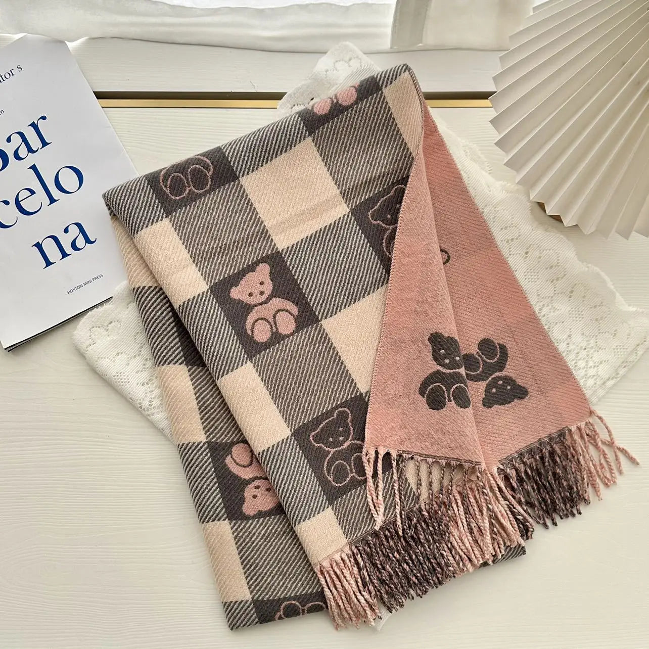 2025 Luxury Women’s Winter Cashmere Scarf — Warm Pashmina with Tassels, Printed Long Shawl, Thick Foulard Bufanda