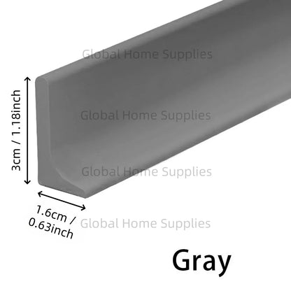 Shower Threshold Water Guard - Bathroom Glass Door Bottom Seal for Wet-Dry Separation and Waterproof Edge Protection