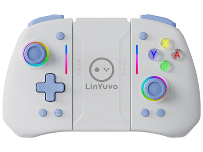 LinYuvo KS42 Meteor Light Wireless Joypad — 8-Color RGB Controller for Switch/Lite/OLED with Programmable Buttons, Turbo & Vibration