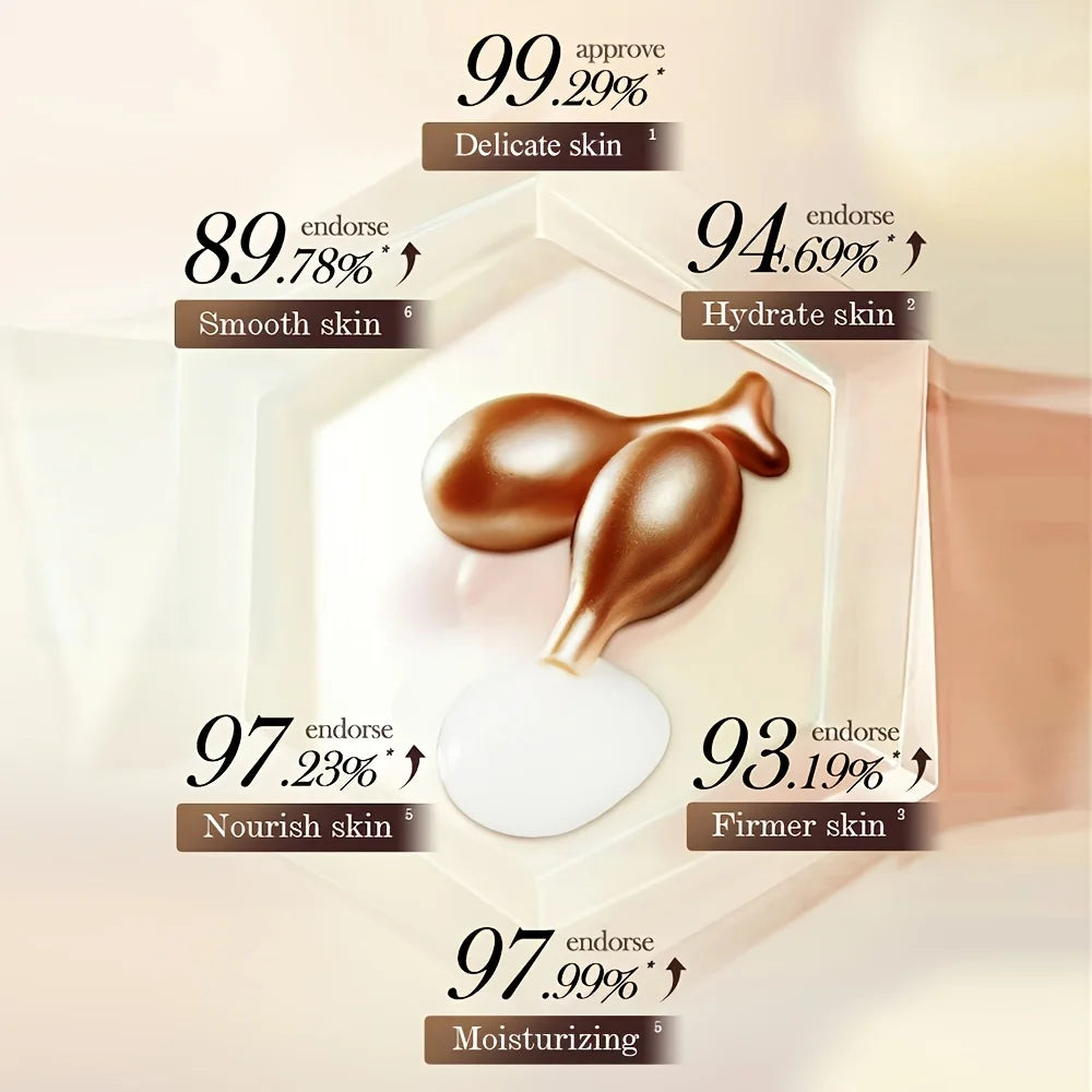 Collagen Retinol Firming Capsule Serum - Hydrating Face & Eye Essence for Nourished, Smooth-Looking Skin
