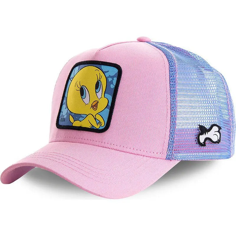 Anime Bunny TAZ DUCK Snapback Cap – Cotton Baseball Hat for Men & Women, Hip Hop Dad Mesh Trucker Cap