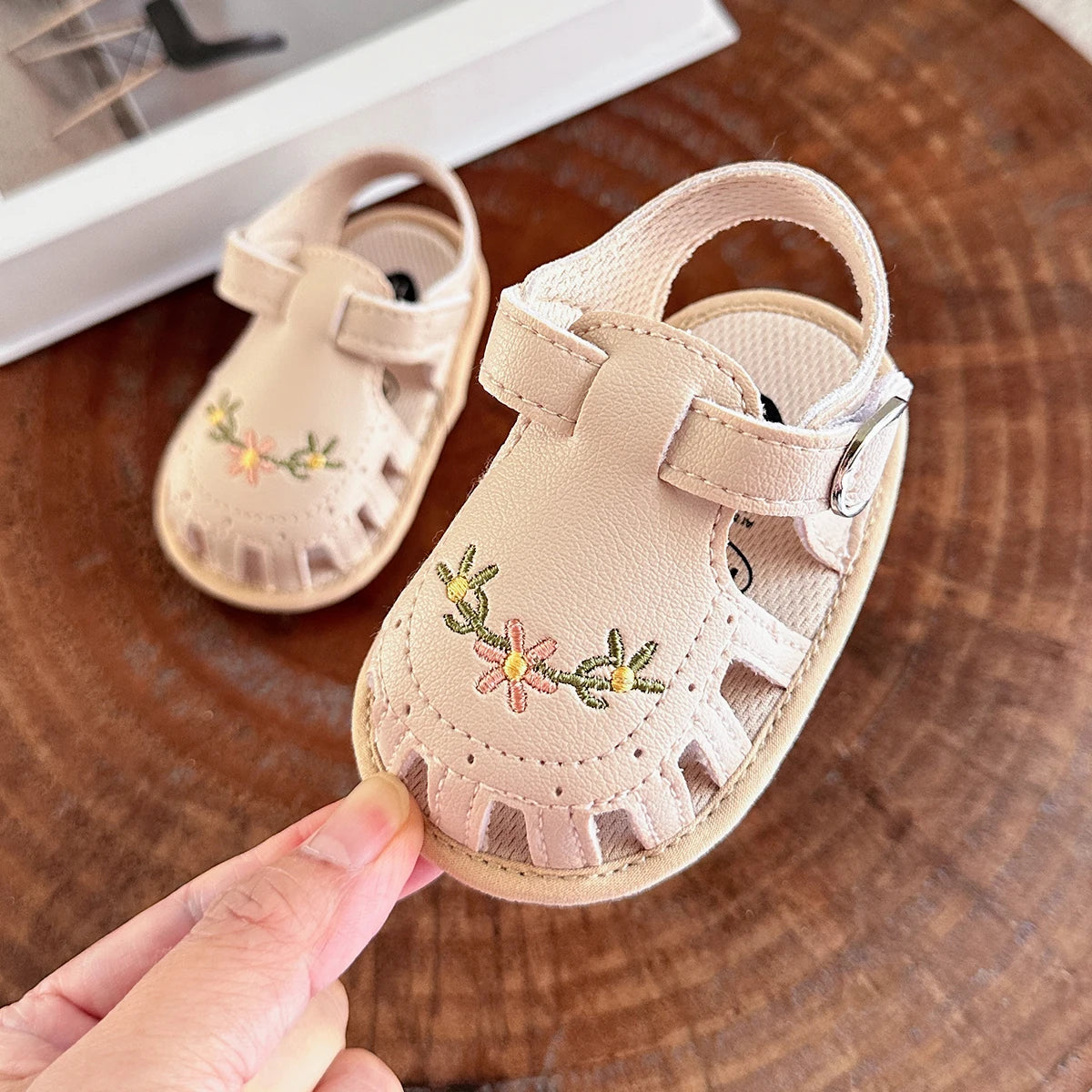 Infant Baby Sandals – Summer Newborn Crib Shoes, Flat First Walkers for Boys & Girls, Wedding Dress Shoes