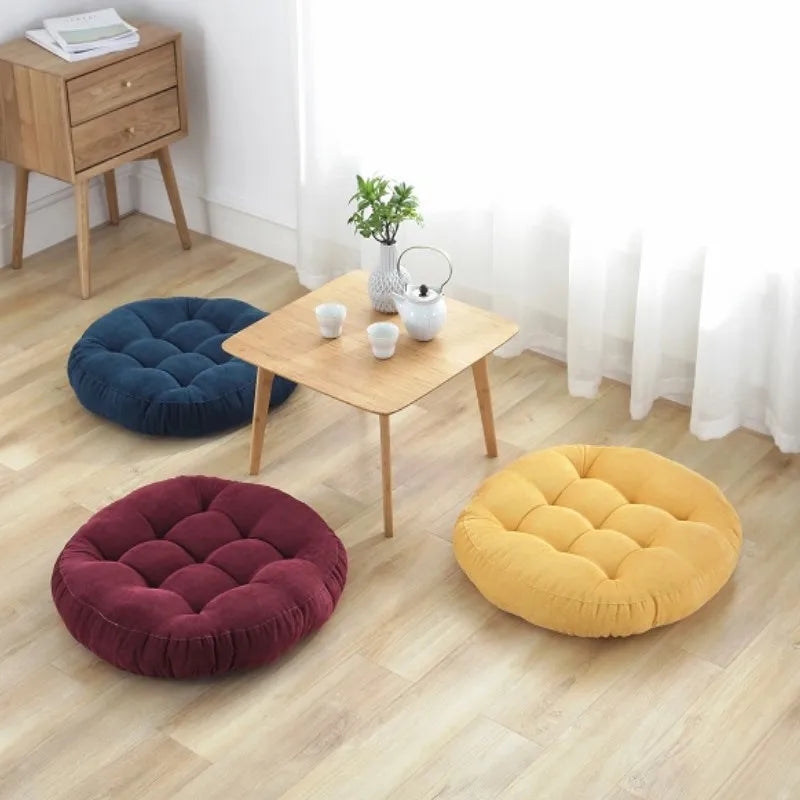 Inyahome Round Floor Cushion – Large Meditation Pillow for Kids & Adults, Yoga & Seating