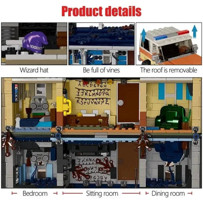 New Strange Story Upside-Down World Horror Model – 75810 Building Block Toy for Boys, Challenging Assemble