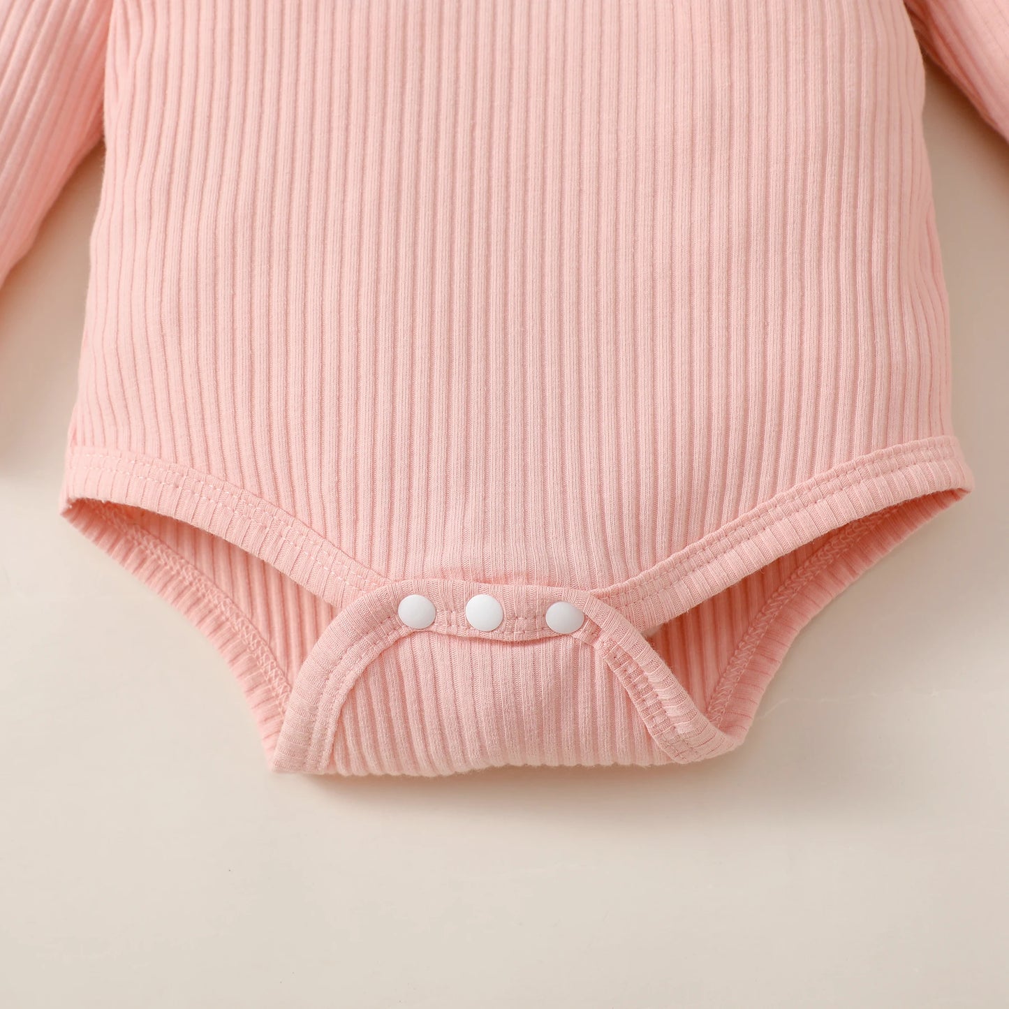 3-Piece Baby Girl Clothes Set – Long Sleeve Romper, Flower Pants & Headband, Spring & Autumn Outfit for 0-18 Months