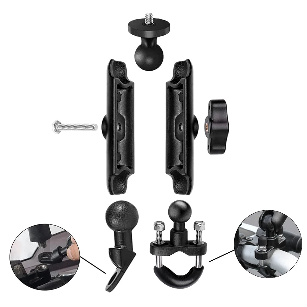 Motorcycle Handlebar & Mirror Mount – GoPro 13/12/11/10/9, Insta360, SJCAM & DJI Osmo Action Camera Bicycle & Bike Bracket Accessories Holder