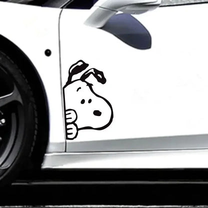 Snoopy Car Sticker – Reflective Decorative Sticker for Body, Side, Window & Rear Windshield, Scratch Protection & Warning