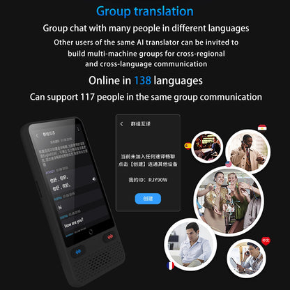 Portable S85 Language Translator Device - 138 Languages, Voice & Offline Translation, Video Recording Support
