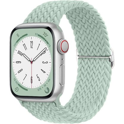 Braided Nylon Apple Watch Band – Adjustable Sport Strap Compatible with Ultra 2, Series 10/9/8/7/6/SE (40–49mm) Wrist Bracelet