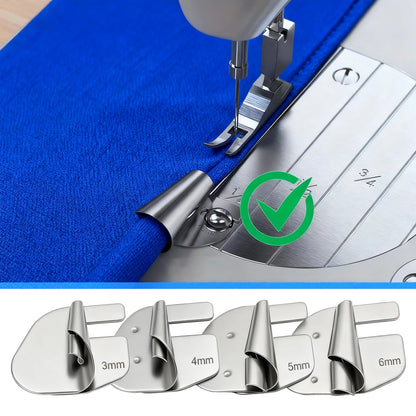 8-Piece Rolled Hemmer Foot Set - 3–10mm Spiral Edge Presser Feet for Sewing Machines