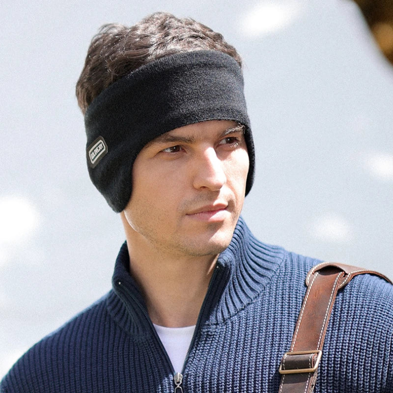 Winter Warm Knitted Earmuffs – Soft Plush Ear Covers Headband for Outdoor Cycling, Skiing, Running & Cold Weather Thermal Ear Warmers Unisex