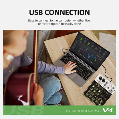 Debra V8 8-Channel Audio Mixer – Bluetooth & USB Mixer with 48V Phantom Power, Delay/Repeat Effects for PC Recording & Sound Console