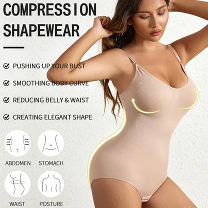 Women's Seamless Shaping Bodysuit - Tummy Control, Butt-Lifting Full-Body Shapewear Brief