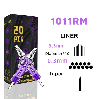 LASTJUDG 20PCS Disposable Tattoo Cartridge Needles – RL RS M1 RM for Permanent Makeup & Tattoo Pen