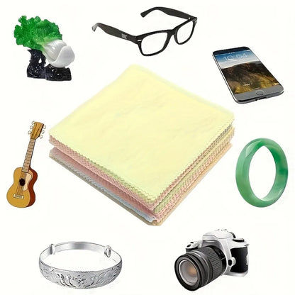 50-Piece Microfiber Cleaning Cloth Set – Reusable, Thick, Soft, Unscented Cloths for Glasses, Camera Lenses, and Smartphone Screens