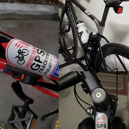 Bicycle & Motorcycle GPS Anti-Theft Sticker – Reflective Waterproof Tracking Warning Paster, Scooter & Bike Accessory