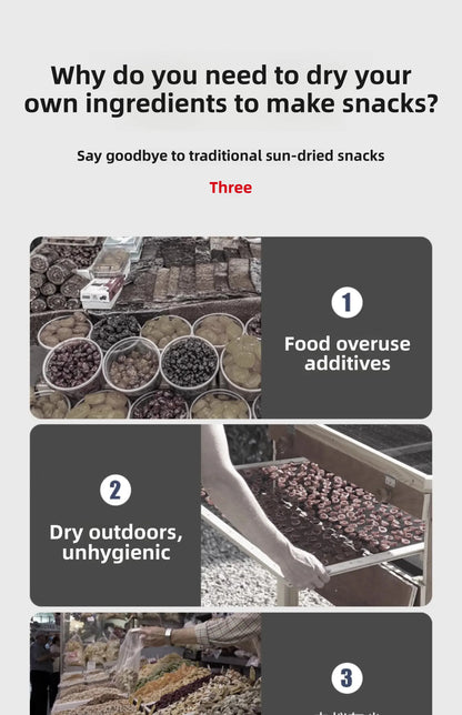 Beef Jerky & Fruit Dehydrator – Air Drying Machine for Snacks, Fruits, Vegetables & Pet Treats