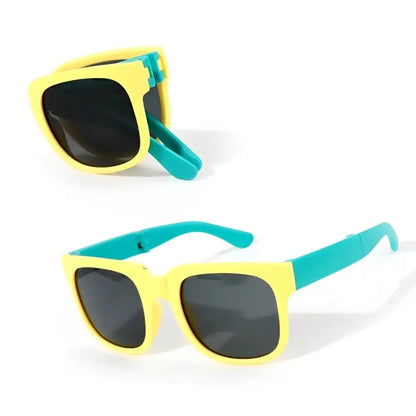 Square Frame Kids Sunglasses – UV400 Foldable Outdoor Eyewear for Toddler Boys & Girls