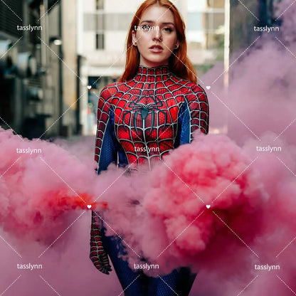 Spider-Raimi Cosplay Costume – Spider Girl Zentai Spandex Bodysuit for Halloween, Party & Anime Geek Outfit
