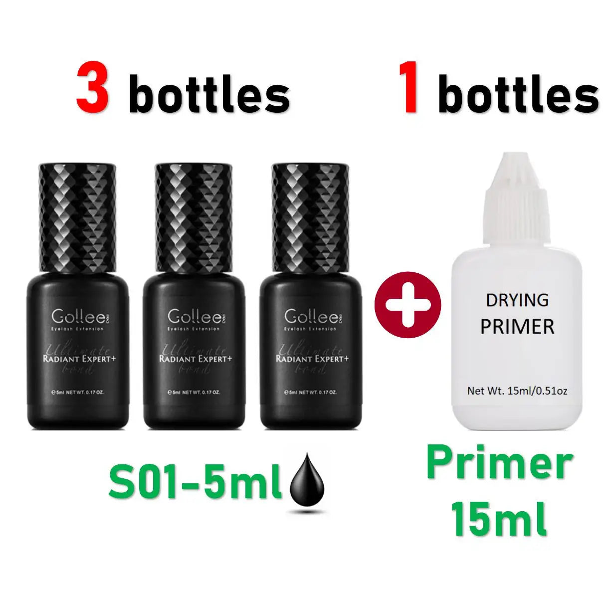 Gollee 0.5s Fast-Drying Eyelash Extension Glue – Waterproof Professional Adhesive for Salon Lashes